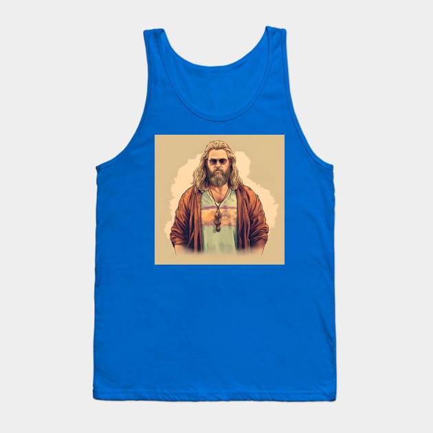 Fat Thor Dude Tank Top by Grassroots Green